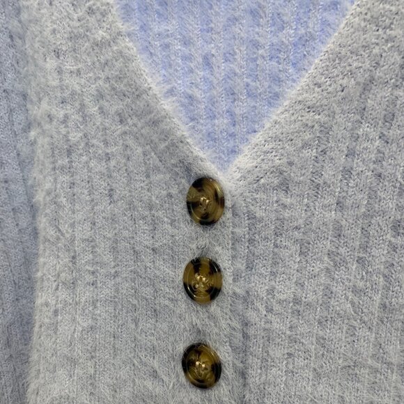 Like New: Urban Outfitters Rochelle Fuzzy Lavendar Cardigan - Picture 2 of 4